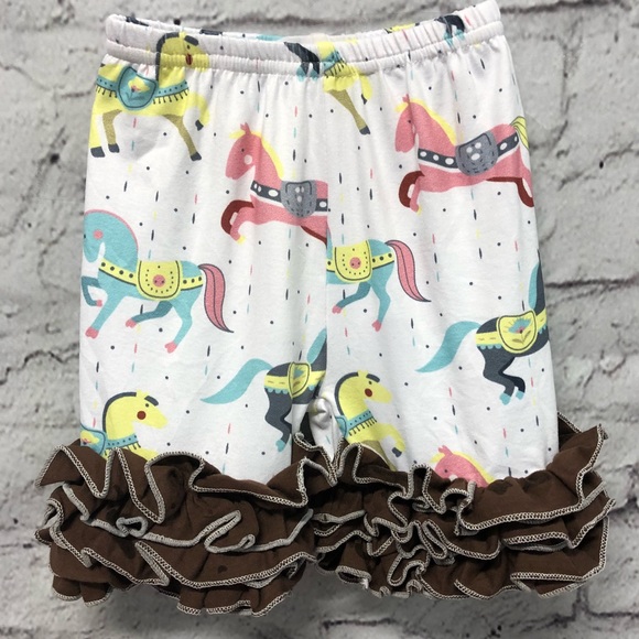 2pc. Baby Girl Carousel Print Shorts Set - Picture 7 of 8